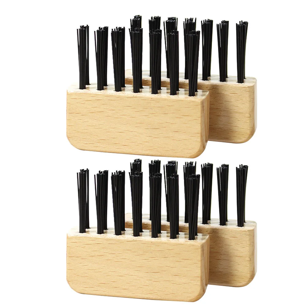 4 個エアバッグコームクリーナー多機能木製ヘアブラシリムーバー使いやすいコームクリーニングツールヘアブラシクリーナー