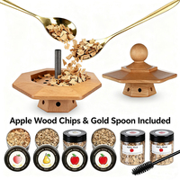 Cocktail Smoker Kit Whiskey Wooden Smoked Wood Hood Smoker For Drinks Kitchen Bar Accessories Bar Cocktail with 4 Wooden Chips