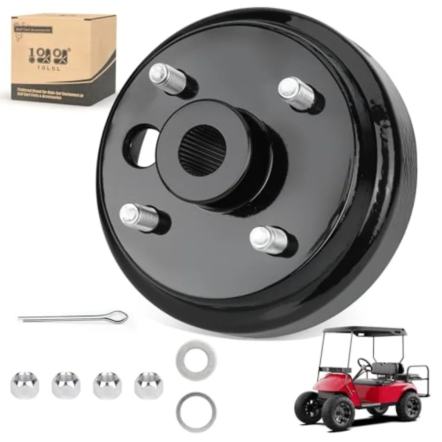 

Golf Cart Brake Drum Assembly 30 Teeth Spline Inch Large Hole Brake Hub Replacement for EZGO 4 Cycle Gas 99-Up TXT RXV Marathon