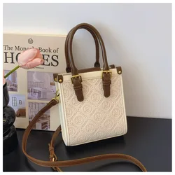 Exquisite Printed Bear PU Shoulder Bags Cute High Quality Sense of Luxury Fresh Solid Hasp Handbags for Women 2024 Fashion New