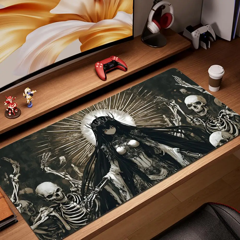 

Gothic Skull Art Play Mats Large Mouse Pad Game Rubber Base Computer Laptop Keyboard Mat Accessories Offices Decor Rug HYBXAXC