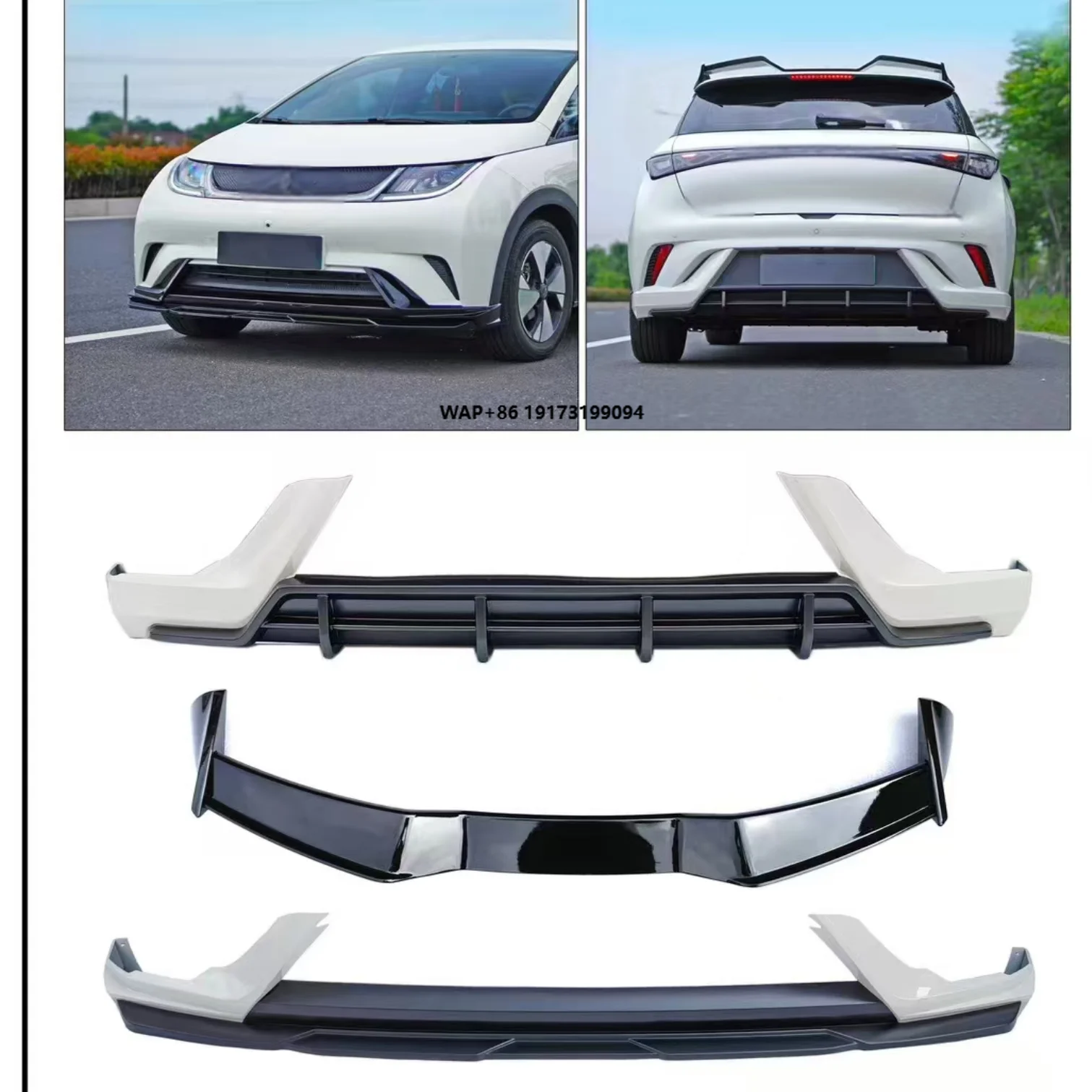 

Front Bumper Splitter Lip Car Body Kits Rear Bumper Roof Spoiler Exterior Parts Auto Accessories for Dolphin