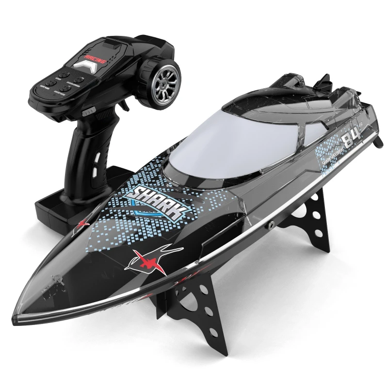 

Full set of model boat shark light speedboat high speed remote control boat children's new toys