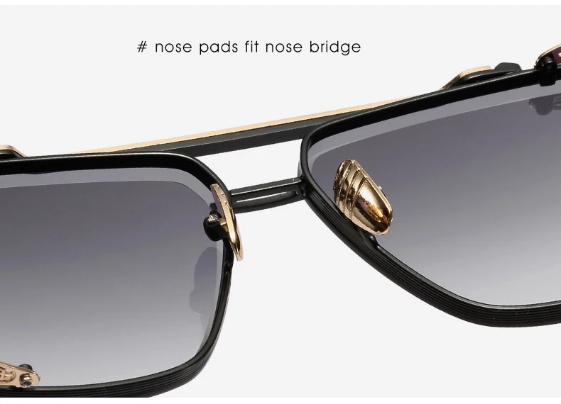 2023 Steampunk Sonnenbrille Für Männer Vintage Punk Sonnenbrille Frauen Trendy Platz Mode Gläser Luxe Gafas De Sol Hombre Zonnebril – Detail 16