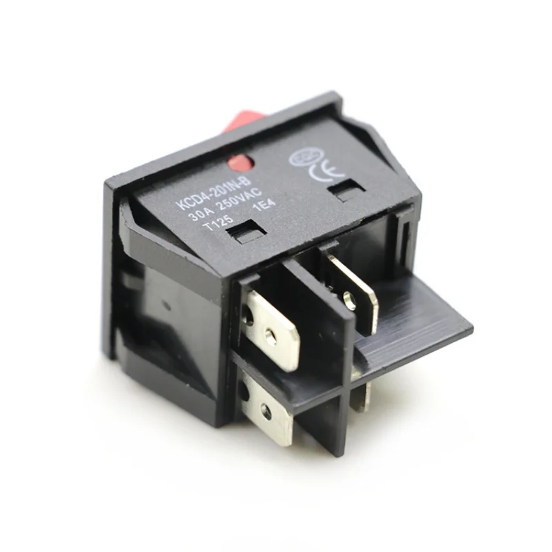 KCD4 20A 25A 30A 35A 40A on off 4p 6p led light rocker switch for welding machine with good price from yueqing factory