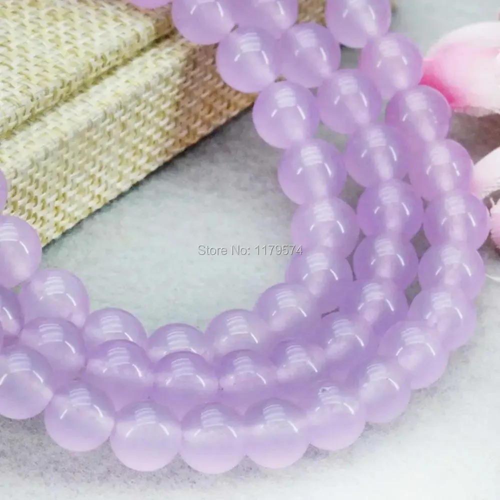 8mm Hot Sale Purple Mauve Alexandrite Accessories Crafts Loose Round Beads Gems Stone Jewelry Making Design 15inch Women Gifts