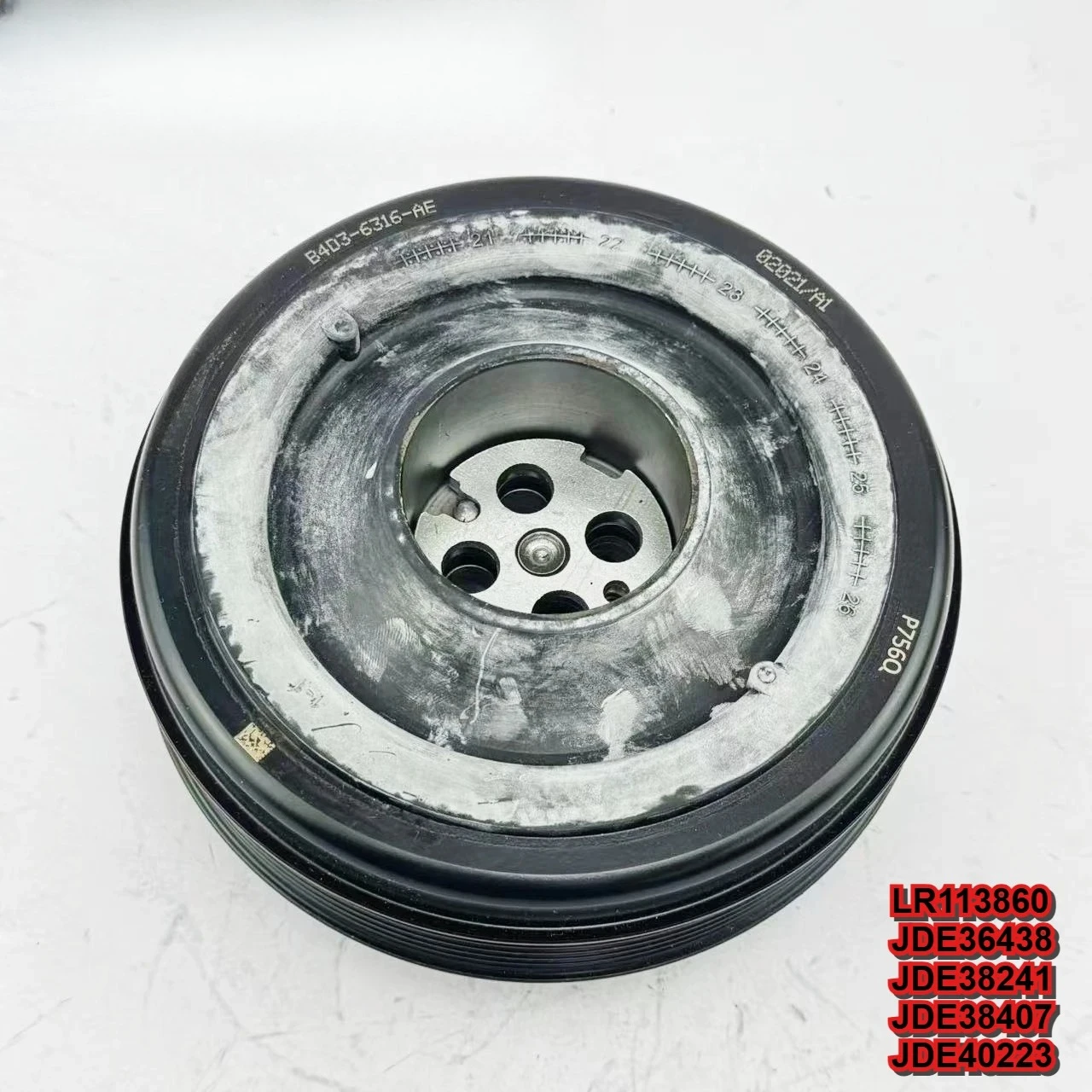 

LR113860 JDE36438 JDE38241 JDE38407 JDE40223 Crankshaft Pulley for Jaguar F-PACE E-PACE XE for Land Rover DEFENDER DISCOVERY 5
