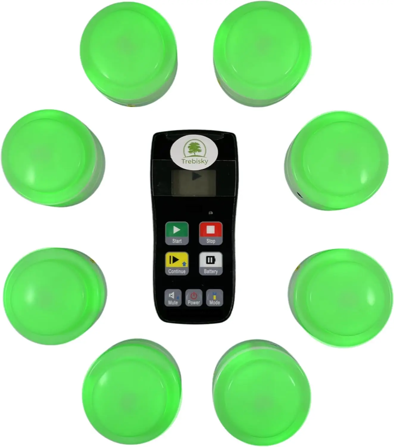 

Wireless Buzzer System for Game Show 8 Players Quiz Bowl Answer Buzzer with Light Sound Classroom Educational Family Trivia Night Lockout