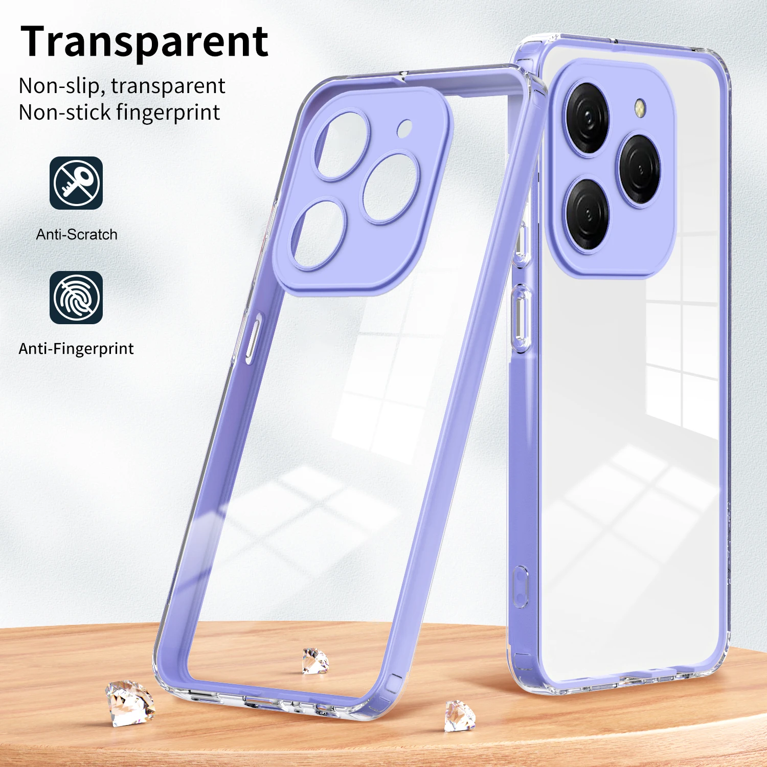 Clear Case for Tecno Spark 20 Pro Spark20Pro 3 IN 1 Frame Camera Silicone Protection Cute Phone Cover TecnoSpark20Pro KJ6 Coque