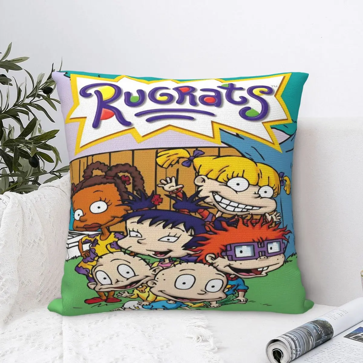 Decorative Pillowcase Rugrat Reptar Schematic Anime Accessories Home Pillow Case Cover Zippered Multiple Sizes Drop Shipping