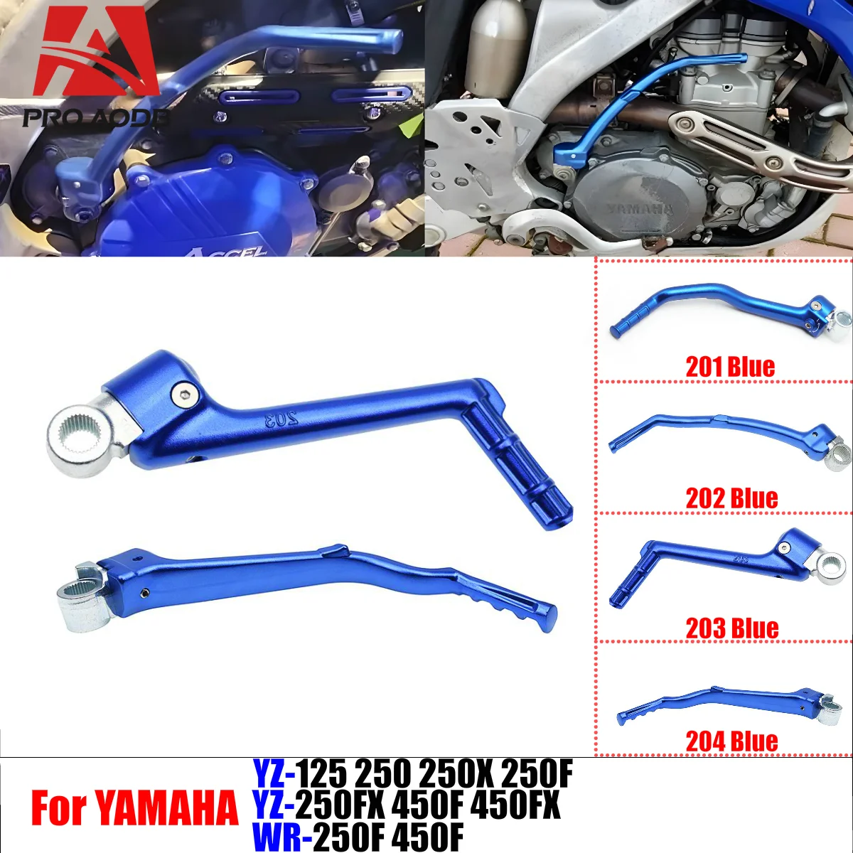 

For Yamaha YZ125 YZ250 YZ250X YZ250F YZ450F YZ250FX YZ450FX WR250F WR450F Motorcycle CNC Forged Kick Start Starter Lever Peda