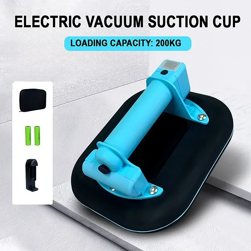 

Electric Vacuum Suction Cup Bearing 200kg Intelligent Digital Display Blue Suction Cup Automatic Air Filling Heavy Lifting Tools