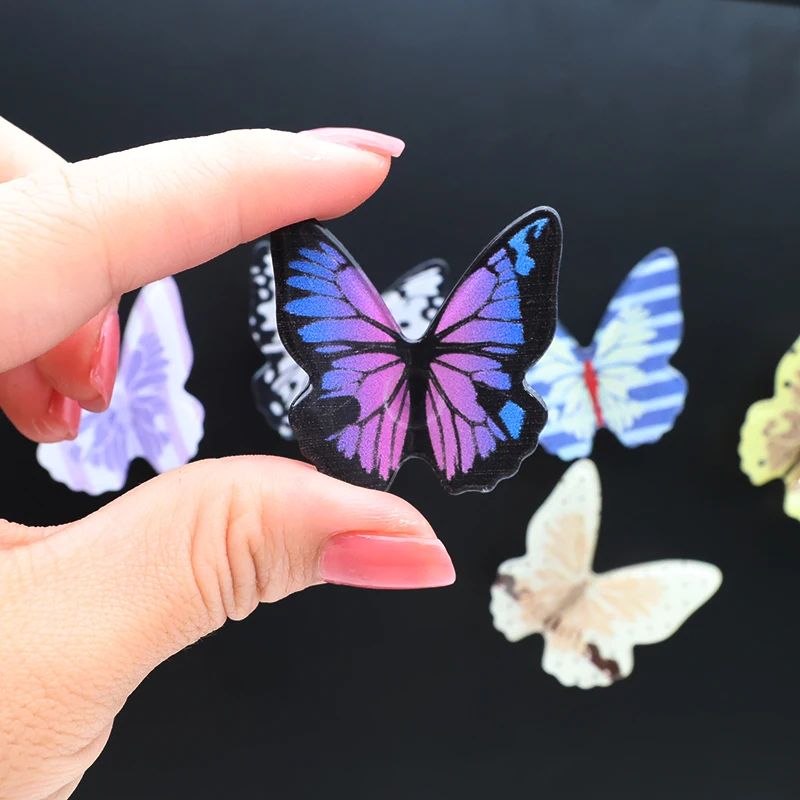 New 6Pcs Fashion 3D Butterfly Creative Fridge Magnets For DIY Modern Wall Art Home Decorations DIY Gift Strong Magnetism Model