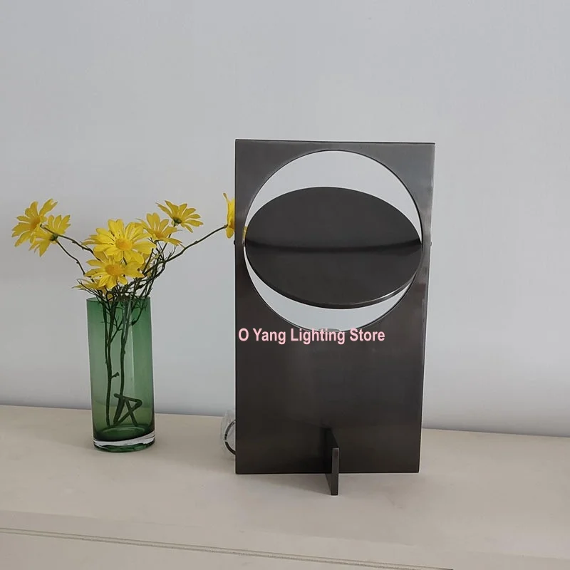 

Spanish Bauhaus Floor Lamp Sunset Atmosphere Lamp Living Room Bedroom Stainless Steel Indoor Lighting Fixture