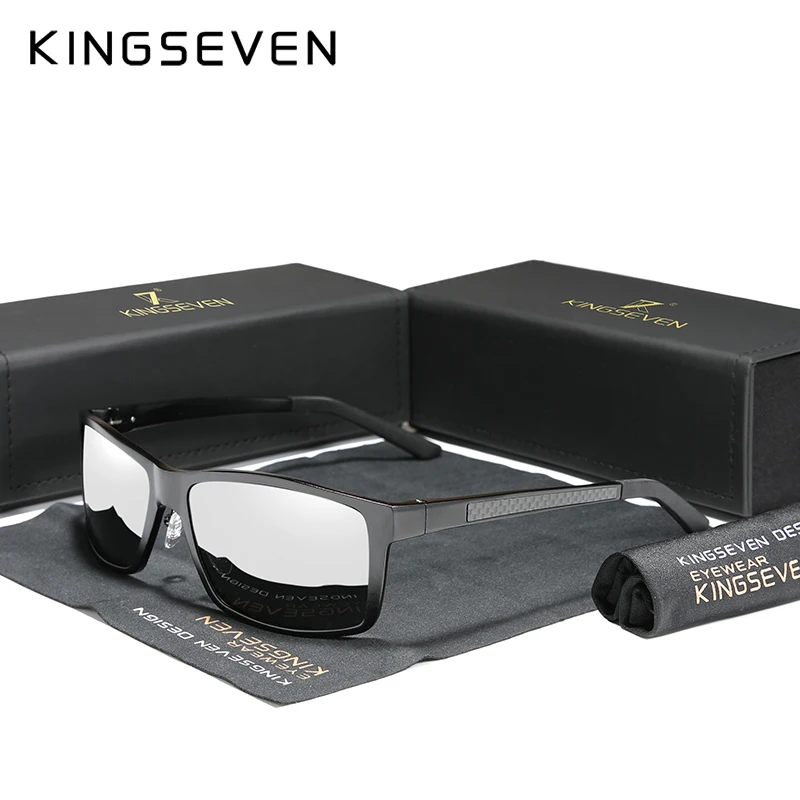 KINGSEVEN 2023 남성용 선글라스 알루미늄 마그네슘 편광 운전용 미러 안경 남성용/여성용 UV400 Oculos Protection