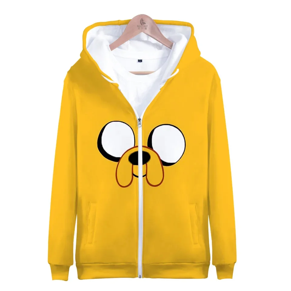 

2 to 14 years kids hoodies Anime Finn and Jake the Dog Face 3D print sweatshirt boys girls harajuku cosplay jacket child clothes