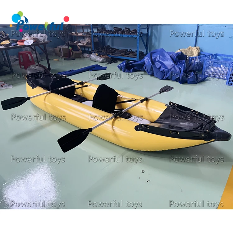 Hot Selling Heavy Duty Inflatable Canoe Kayak PVC Tarpaulin Finished Boat Leisure Inflatable Kayak