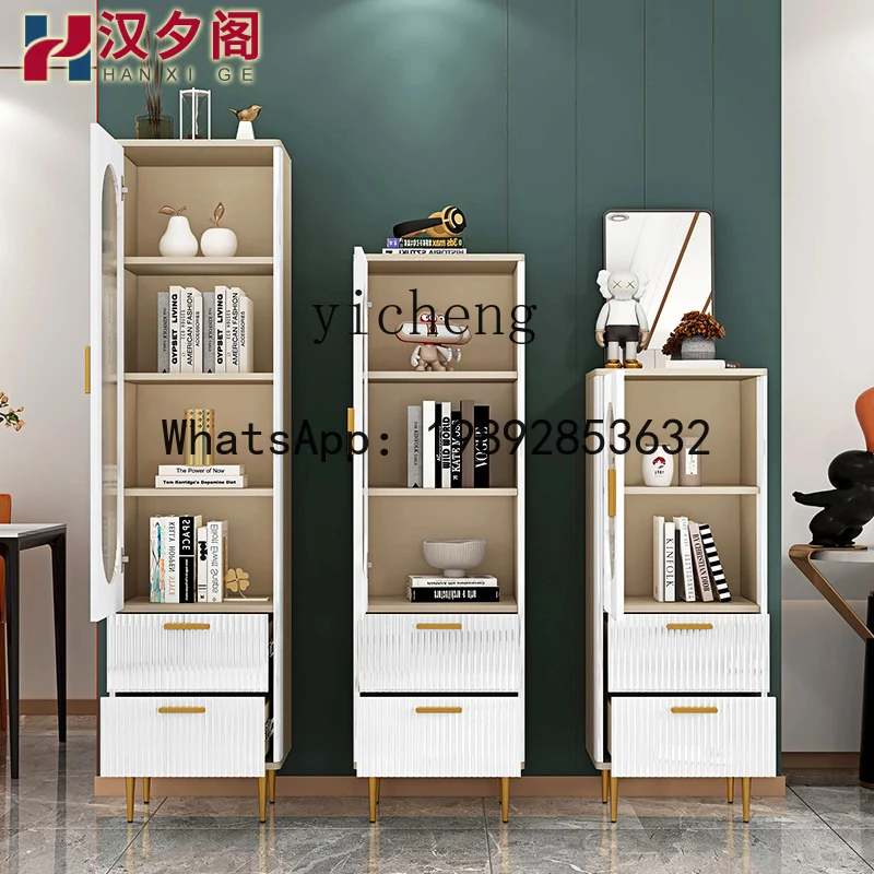 floor-to-ceiling figure display cabinet with glass door Children's bookcase