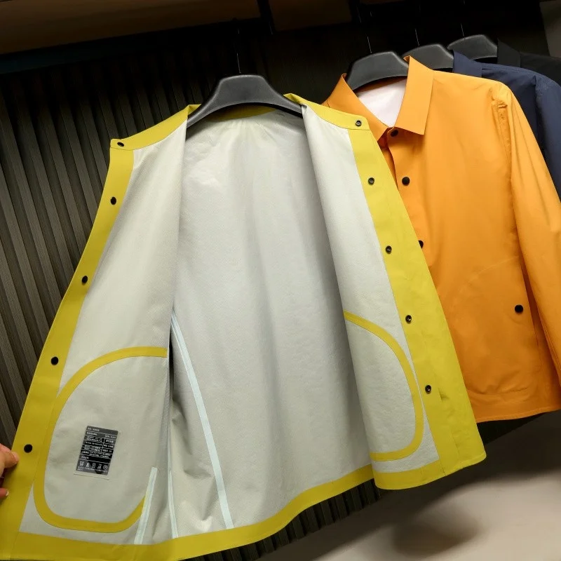 

Захватывающий легкий мужской повседневный джет на открытом воздухе, полностью приклеенный, ветрозащитный, водостойкий, модный, осенний, подходит для длинных брюк...