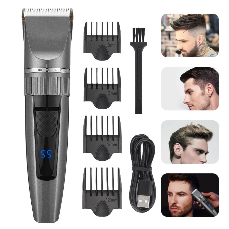 

USB electric full body clipper, precision electric hair clipper, LCD digital push rod, electric push rod