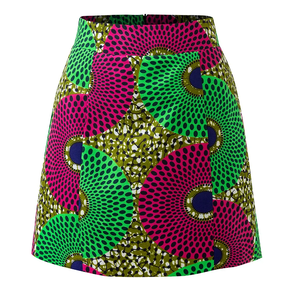 

High Quality African Women Midi Dress African Sexy Dresses Ankara Print Short Skirt African Clothes For Women