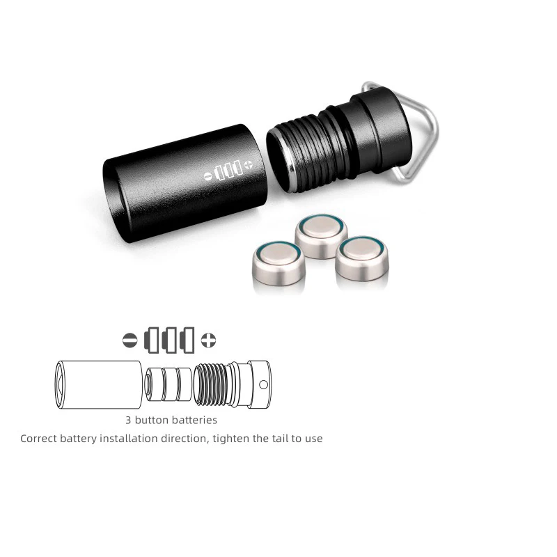 4.5G Mini Aluminum Alloy Flashlight Small Torch Waterproof Camping Light White Light Outdoor Survival Tool Portable Pocket Keych