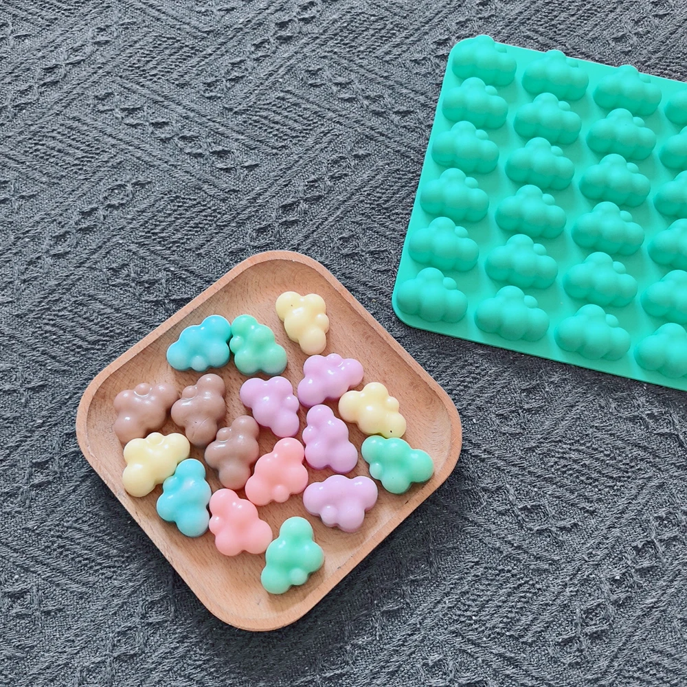 1 قطعة 36 تجويف على شكل سحابة شوكولاتة كوكي الخبز قالب من السيليكون، مناسبة للشوكولاتة والحلوى والبودنج والبسكويت