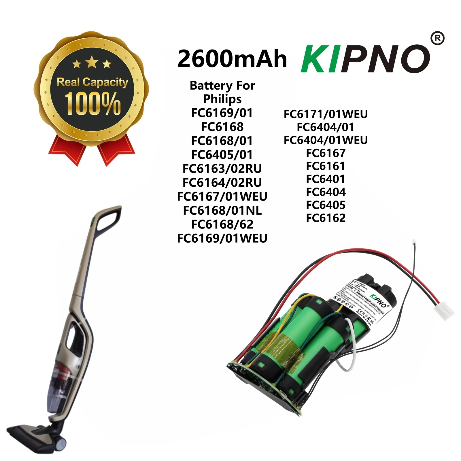 

Vacuum Cleaner Battery for Philips FC6169/01, FC6168, FC6168/01/62, FC6404/01, FC6405/01, FC6163/02RU, FC6164/02RU, FC6167/01WEU