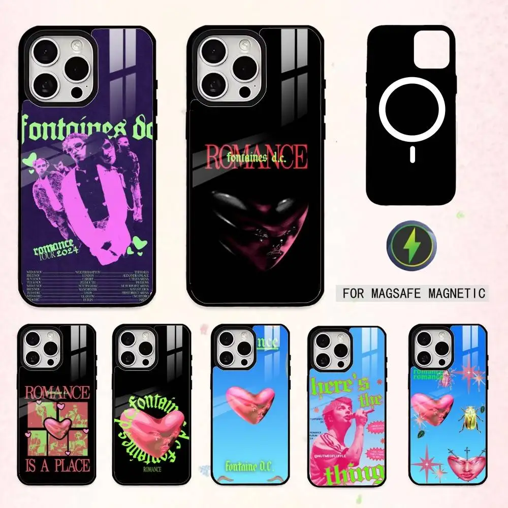 

F-Fontaines DC Romance Phone Case For iPhone17,16,15,14,13,12,11 Plus,Pro Max Magnetic For Magsafe Wireless Charging