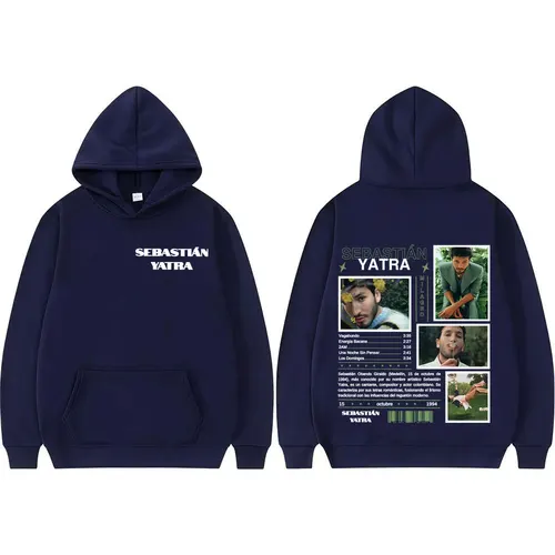 Imagen 2 del producto Cantante SEBASTIAN YATRA Milagro 2025 Sudadera con capucha gráfica hombres mujeres moda Hip Hop 90s Vintage sudaderas con capucha sudadera de gran tamaño ropa de calle