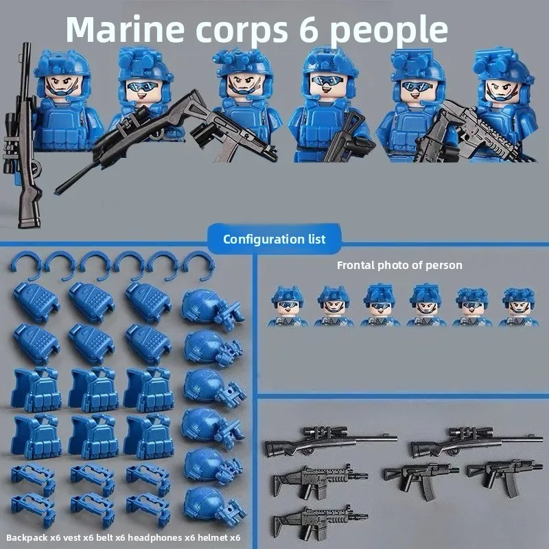 Nouvelle ville moderne spécial police fantôme forces spéciales soldats figurines bandits accessoires pistolet gilet ceinture armes jouets pour enfants