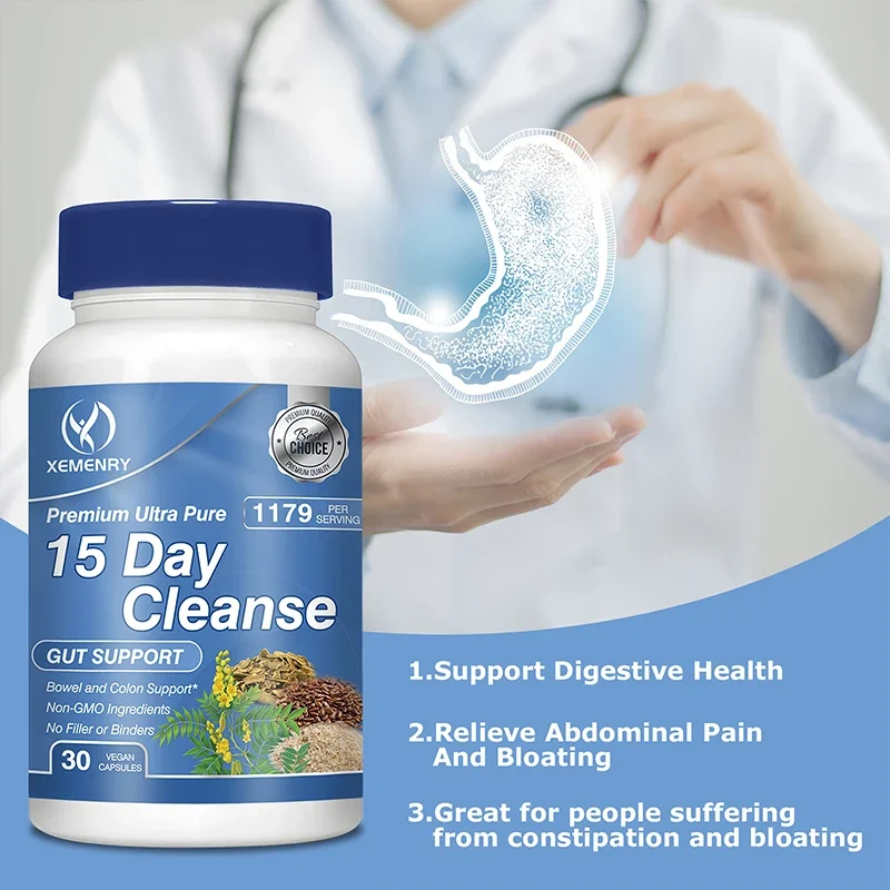 15 Day Cleanse - Intestinal and Colon Support, Reduces Bloating, Boosts Metabolism