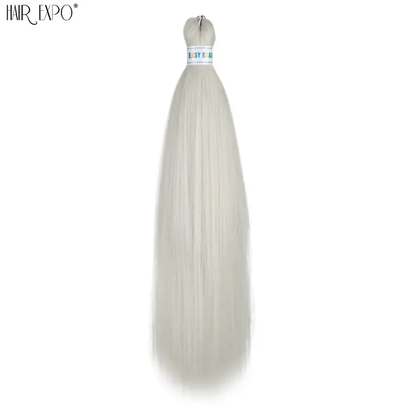 26Inch Easy Braids Hair Synthetic Colourful Pre Stretched Braiding Hair Extensions Jumbo Braids Ombre Yaki Long Straight Hair - Image 14