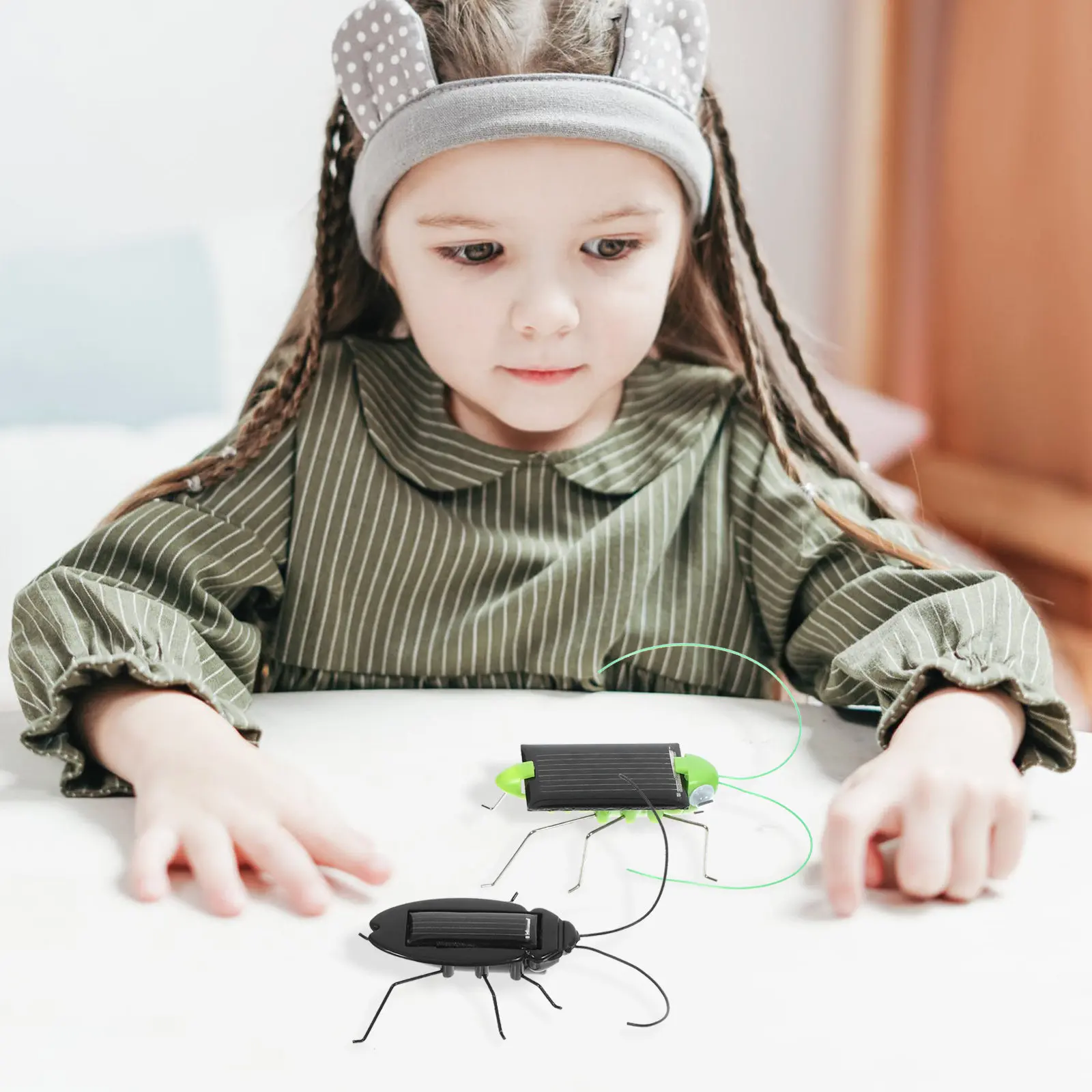 

2 Pcs Insect Robo Solar Grasshoppers Bugs Toy Model for Kids Toys Boys Realistic