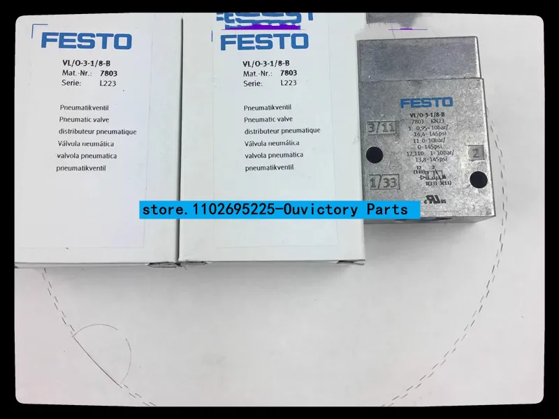 

New Original FESTO VL/O-3-1/8-B 7803 VL/O-3-1/4 9984 air control valve