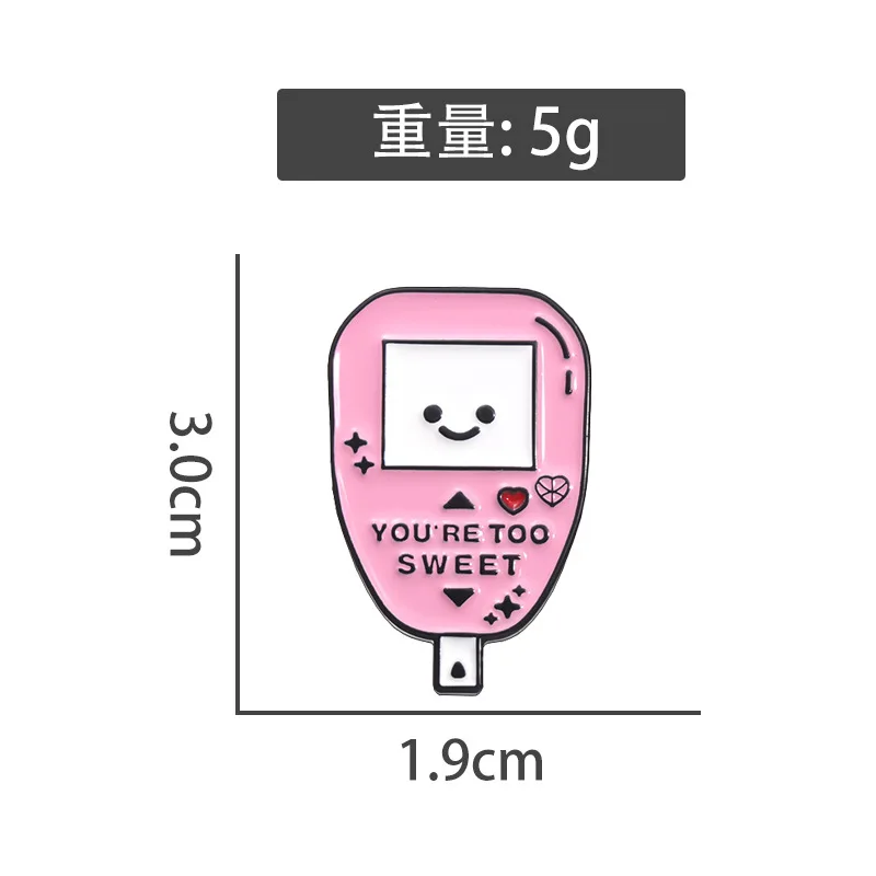 You're Too Sweet Enamel Pin Glucometer Medicine Nursing Hospital Instrument Brooch Lapel Badge Jewelry Gift For Doctors Nurse