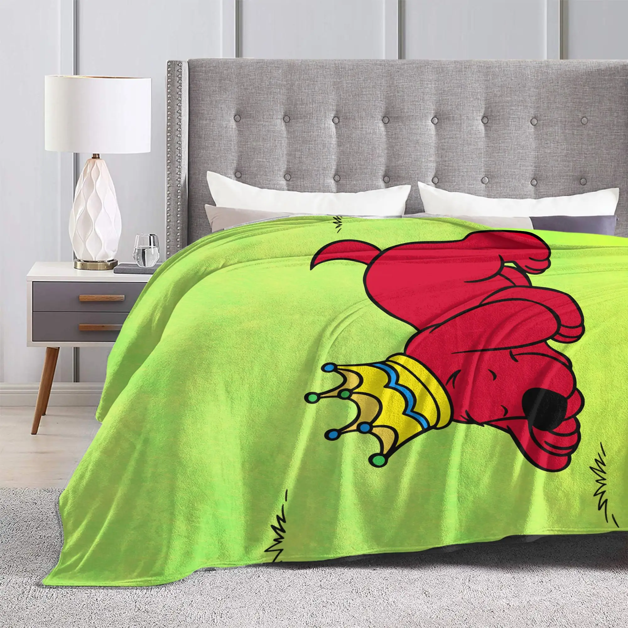 C-Clifford the Big Red Dog Soft Cozy Blankets For Bedroom  Novelty Throw Blanket Winter Travel Office Flannel Bedspread - view 3