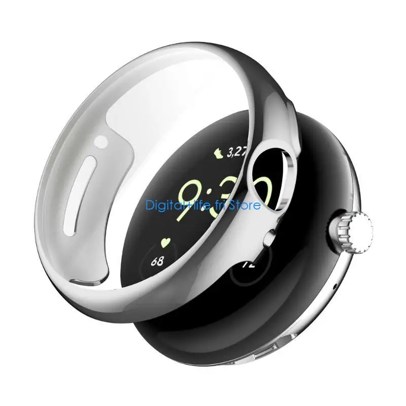 E06D Shockproof for Pixel Watch 2 TPU Screen Protector Bumpers Shell Protective Cover Anti-scratch Scratch Resistant Housing