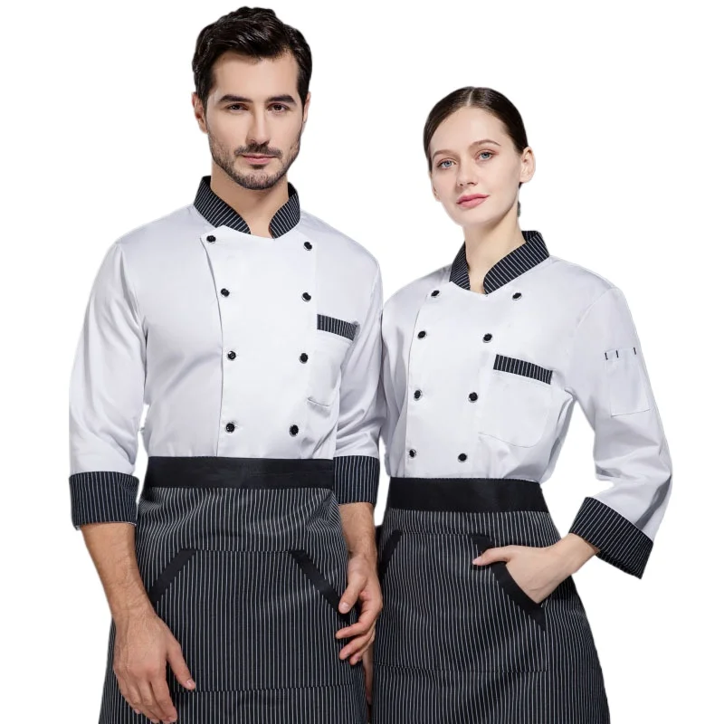 Origianl Chef Overalls Long Sleeves Meal Clothes Apron Sets, Cake Shop Baking Tools