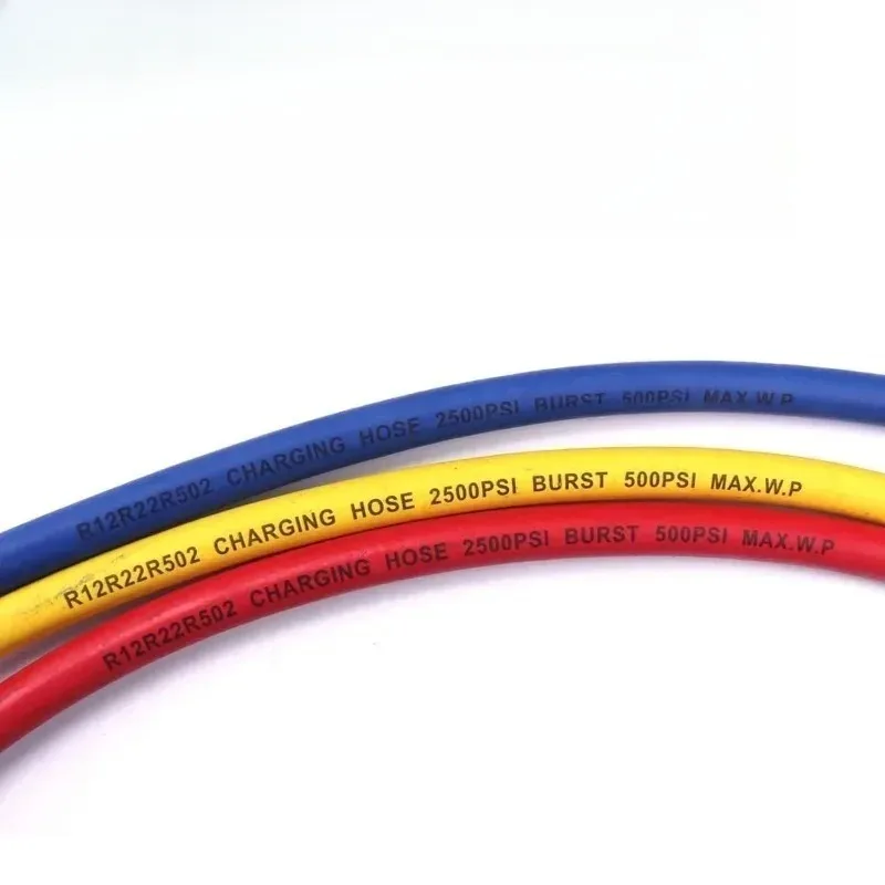 Hot Charging Hose Tube Kit Hose Low Loss Fittings 0.9M-3M AC for R134A R12 R22 Refrigerant Air Conditioning Manifold Gauge 1Set