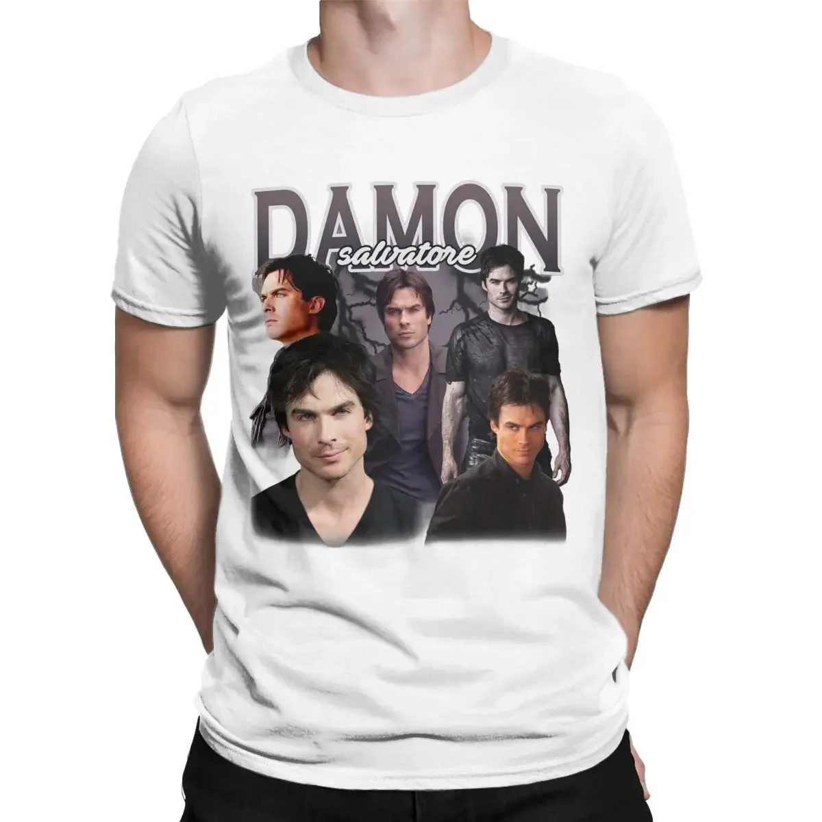 New Arrival Men Women's Limited Damon Salvatore-BYimg Shirt Merch Pure Cotton Tops T-shirt Graphic Printed Tee Shirt