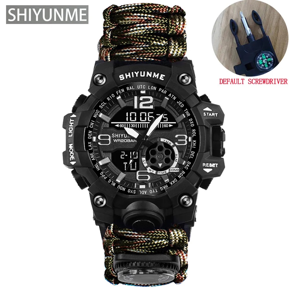 Montre Bracelet Homme FeiWen Boussole Multifonction - Outdoor Militaire Sport Digitale