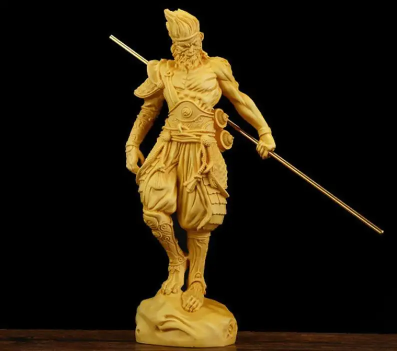 

chinese folk art Yueqing boxwood carving figure: monkey king