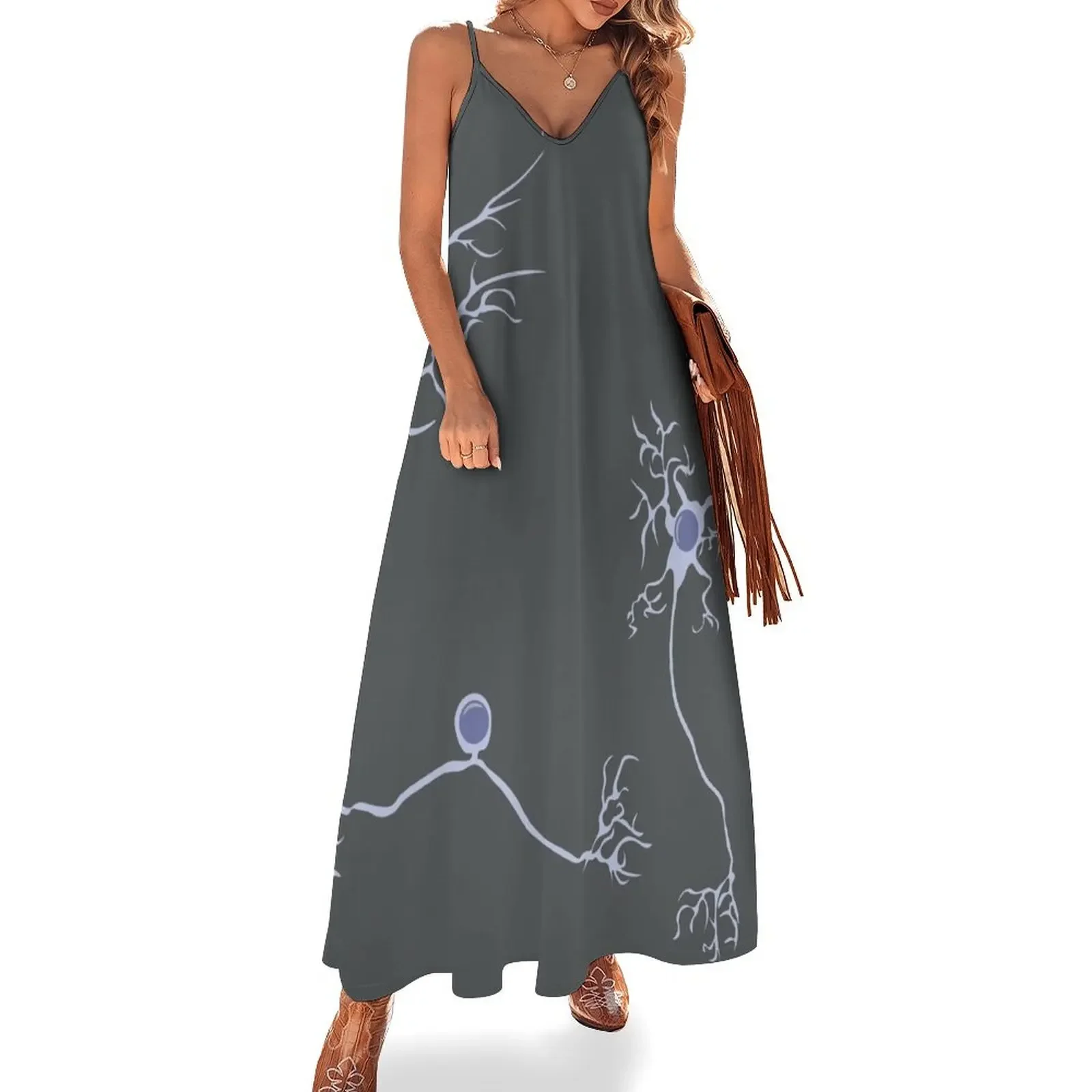 

Neurons Sleeveless Dress fairy dress Women's dress chic and elegant evening