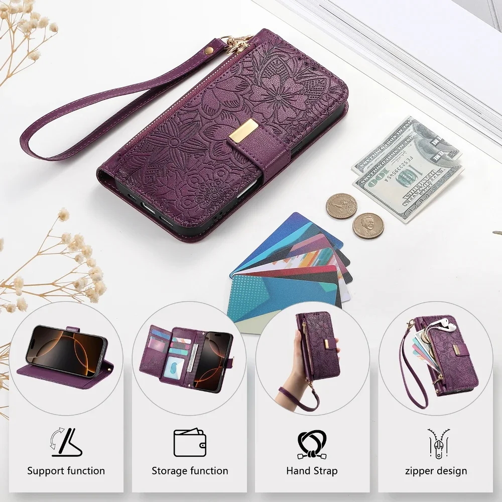 Flip Leather Phone Cover For Samsung Galaxy S25 S24 XCover7 Pro C55 M54 A56 A55 A54 A53 A52 A15 A16 A17 A22 A36 A35 A34 A33 A32