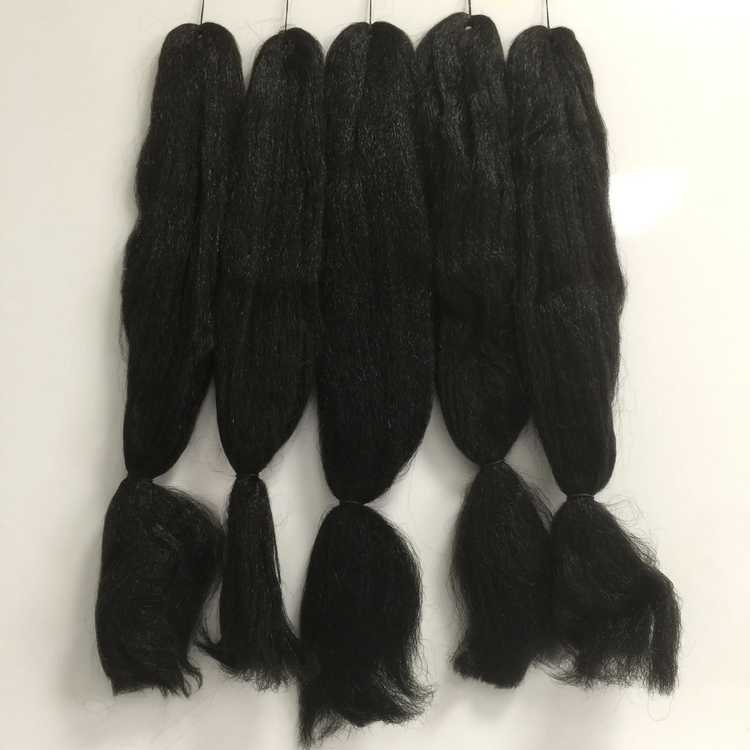 10 Packs Solid Black Color Jumbo Braids Synthetic Hair Extensions for Black Woman