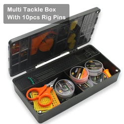 Multi-Function Fishing Box Fishing Rig Board Box With Rig Pins 22 Compartments Of Various Sizes For Carp Fishing Accessories