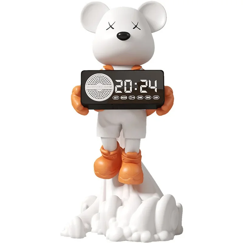 

Creative high-end sense flying aerospace bear clock ornament living room entrance wine cabinet dining side cabinet TV cabinet