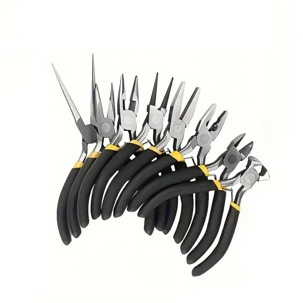 

8pcs/set Metal Jewelry Pliers Tool Set Curved Needle Nose Round Nose Jewellery Plier Multi-functional Flat Long Nose