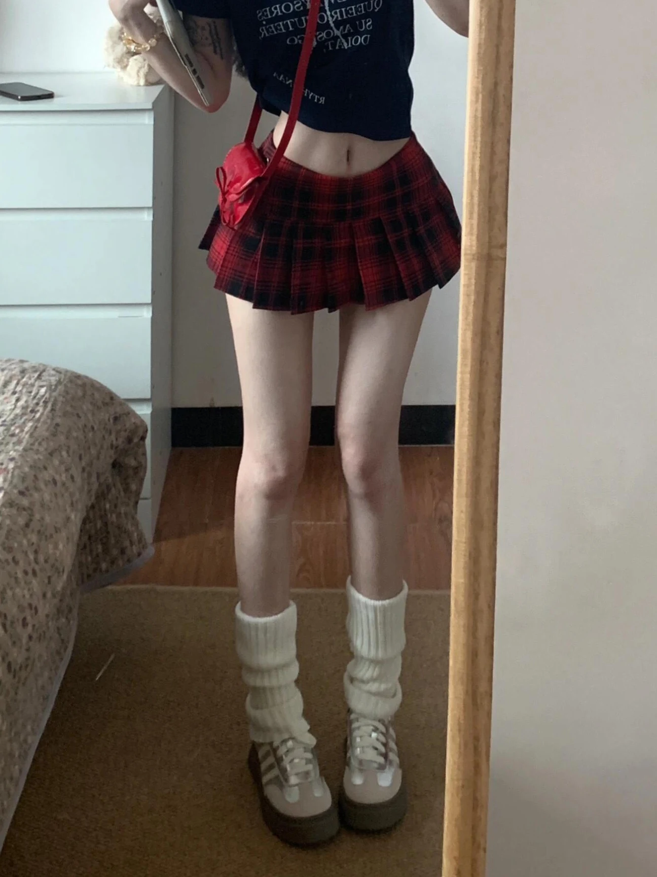 Women Sexy Lady Plaid Skirt Schoolgirl Sleepwear Low-Waisted Mini A-line Short Skirt Night Super Lattice Mini Pleated A689